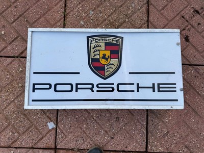 Lot 277 - PORSCHE LIGHT UP SIGN 24" X 12"