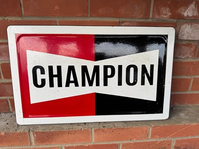 Lot 359 - CHAMPION SIGN 23" X 14"