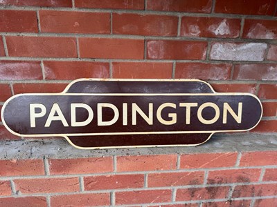 Lot 363 - PADDINGTON STATION ENAMEL SIGN 36" X 9.5"