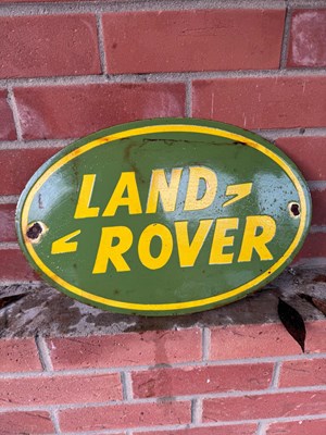 Lot 69 - LAND ROVER ENAMEL SIGN 16" X 10"