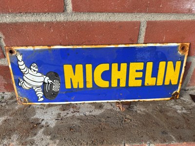 Lot 219 - MICHELIN ENAMEL SIGN 12" x 4"