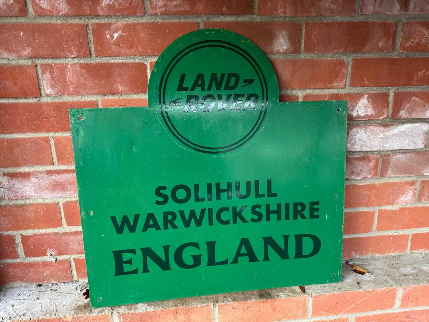 Lot 525 - LAND ROVER SOLIHULL , ALUMINIUM PAINTED SIGN