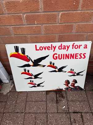 Lot 729 - REPRODUCTION LOVELY DAY FOR A GUINNESS ( TUCON ) SIGN 27" x 20"