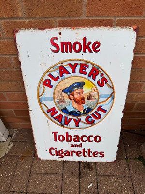 Lot 737 - REPRODUCTION SMOKE PLAYER'S NAVY CUT TOBACCO 30" X 20"