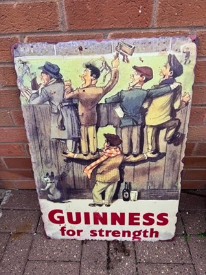 Lot 439 - GUINNESS FOR STRENGTH SIGN 30" X 20"