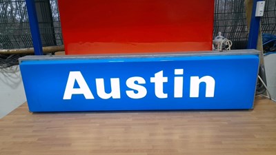 Lot 1 - AUSTIN LIGHT UP SIGN 48" X 13"