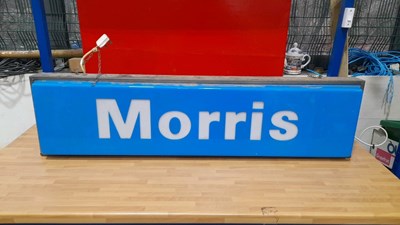 Lot 324 - MORRIS LIGHT UP SIGN 48" X 13"