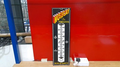 Lot 220 - NOSEGAY TOBACCO THERMOMETER 24" X 7"