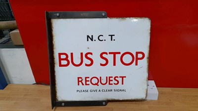 Lot 745 - NCT BUS STOP, DOUBLE SIDED SIGN 16" X 16"