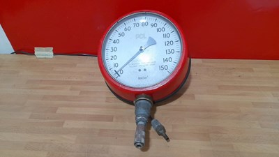 Lot 747 - PCL GARAGE FOUR COURT TYRE PRESSURE GAUGE 9" DIA