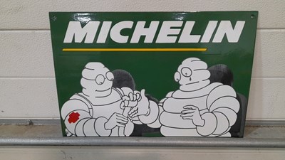 Lot 519 - MICHELIN FIRST AID ENAMEL SIGN 18" X 12"