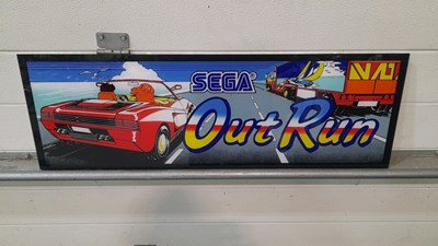 Lot 601 - OUTRUN 80'S RETRO ARCADE GAME ACRYLIC PRINT 31" X 10"