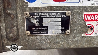 Lot 430 - IFOR WILLIAMS SINGLE AXLE TRAILER