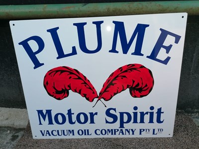 Lot 701 - PLUME MOTOR SPIRIT SIGN 22" X 18"