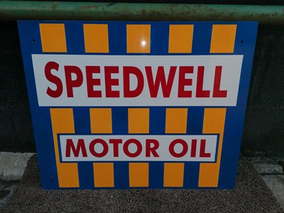 Lot 237 - SPEEDWELL MOTOR SPIRIT MOTOR OIL SIGN