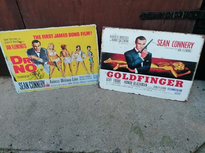 Lot 709 - JAMES BOND DR NO & GOLDFINGER SIGNS