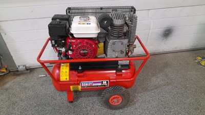 Lot 191 - SEALEY 50 LITRE PETROL DRIVEN COMPRESSOR ( RUNNING CONDITION )