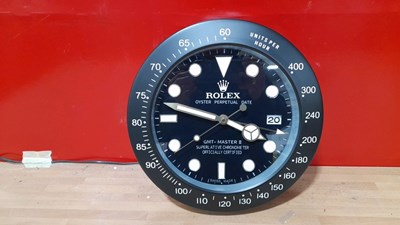 Lot 399 - ROLEX WALL CLOCK 13"