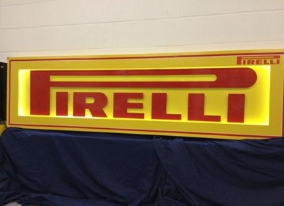 Lot 126 - LARGE ILLUMINATED PIRELLI SIGN