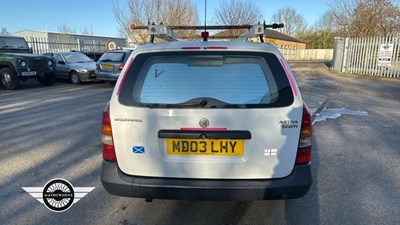 Lot 582 - 2003 VAUXHALL ASTRA ENVOY DTI