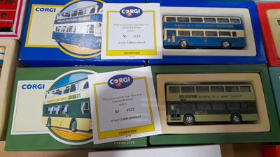 Lot 297 - LIMITED EDITION CORGI BUSES IN ORIGINAL BOXES
