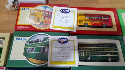 Lot 297 - LIMITED EDITION CORGI BUSES IN ORIGINAL BOXES