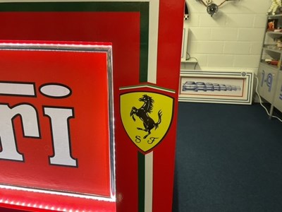 Lot 191 - LARGE ILLUMINATED FERRARI SIGN