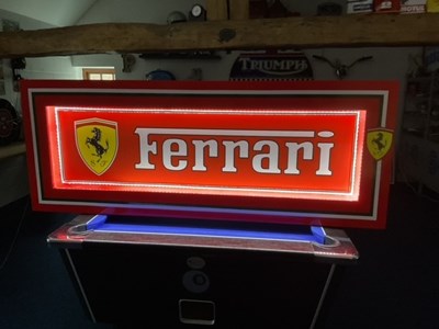 Lot 191 - LARGE ILLUMINATED FERRARI SIGN
