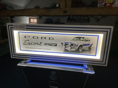 Lot 199 - LARGE ILLUMINATED ESCORT RS2000 SIGN