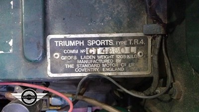 Lot 666 - 1962 TRIUMPH TR4