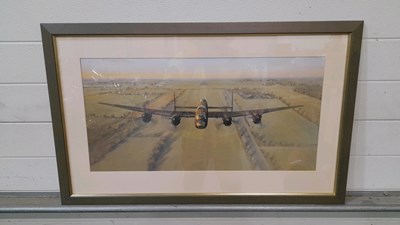 Lot 553 - LANCASTER PLANE PICTURE 36" X 22"