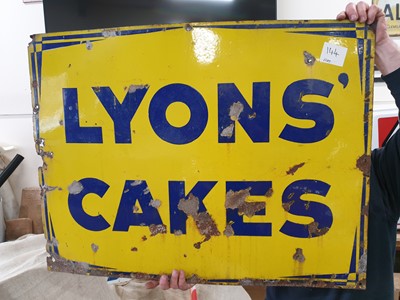 Lot 144 - LYONS CAKES SIGN