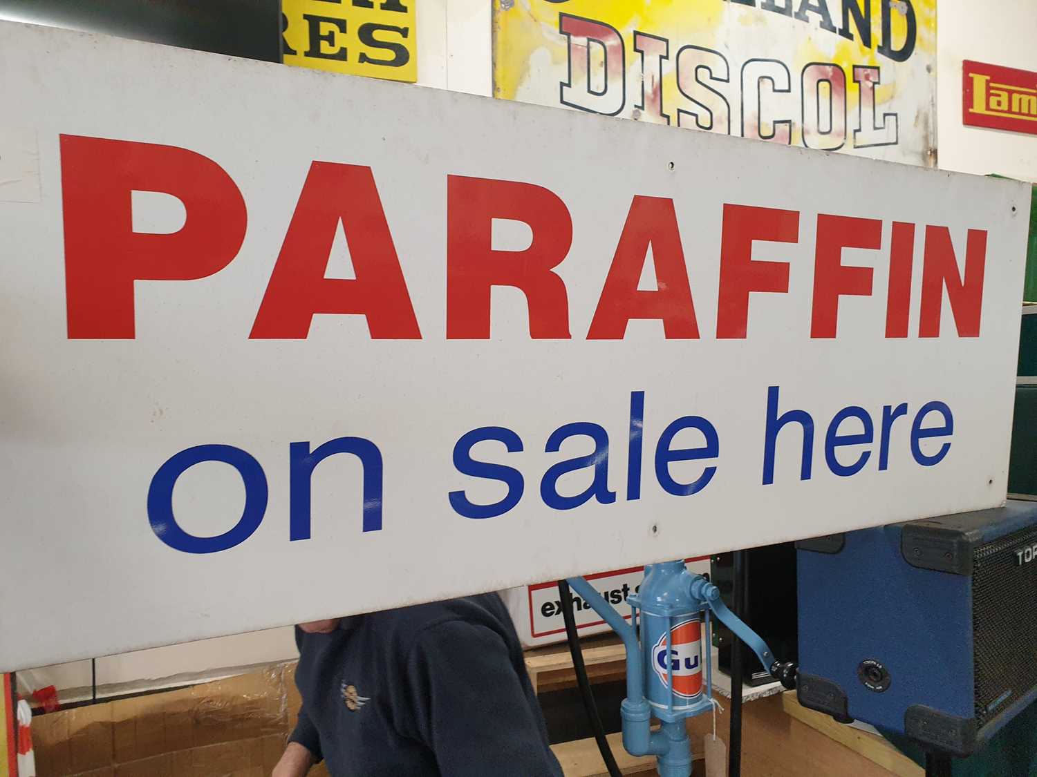 Lot 145 - PARAFFIN SOLD SIGN