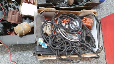 Lot 593 - 6 BOXES OF AUTOMOBILE ELECTRIC + DISTRIBUTOR PARTS