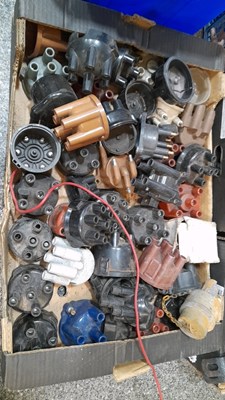 Lot 593 - 6 BOXES OF AUTOMOBILE ELECTRIC + DISTRIBUTOR PARTS