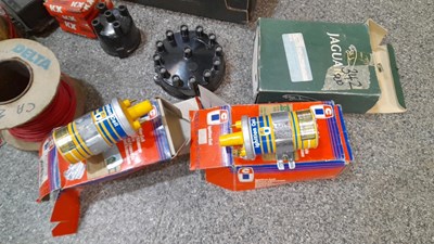 Lot 593 - 6 BOXES OF AUTOMOBILE ELECTRIC + DISTRIBUTOR PARTS