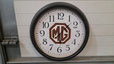 Lot 55 - LARGE MG WALL CLOCK 19" DIA FACE ( ALL PROCEEDS TO CHARITY )