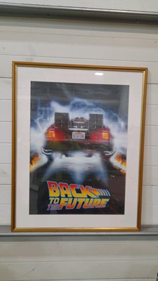 Lot 677 - FRAMED BACK TO THE FUTURE POSTER 38" X 30"