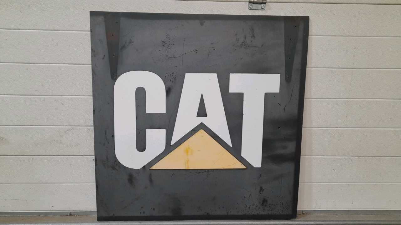 Lot 505 - CATERPILLAR CAT SIGN 32" X 32"