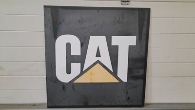 Lot 443 - CATERPILLAR CAT SIGN 32" X 32"