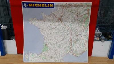 Lot 243 - 1970'S TIN FRENCH MICHELIN MAP 31" x 28"