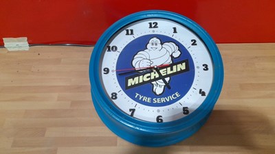 Lot 537 - MICHELIN WORKSHOP CLOCK 9" DIA