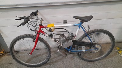 Lot 893 - MOUNTAIN BIKE WITH 80CC PETROL ENGINE