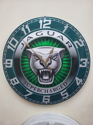 Lot 113 - JAGUAR SUPERCHARGED CLOCK 32" DIA