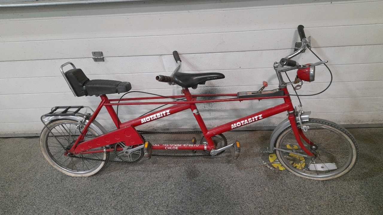 Lot 438 - CHILDS MOTABITZ TANDEM BIKE