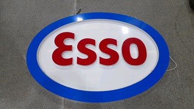 Lot 437 - ESSO ILLUMINATED 240V FORECOURT SIGN 59" X 41"