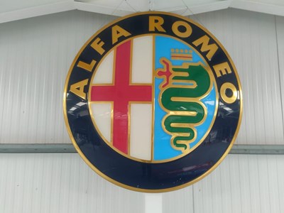 Lot 603 - ALFA ROMEO DEALER SIGN 67" DIA