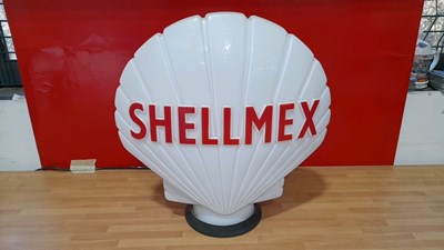 Lot 143 - ORIGINAL SHELLMEX PETROL PUMP GLASS GLOBE