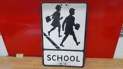 Lot 865 - SCHOOL ROAD SIGN 21" X 14"