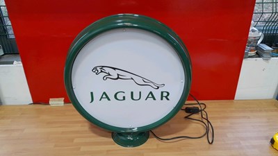 Lot 719 - JAGUAR , DOUBLE SIDED LIGHT UP SIGN 18" X 16"